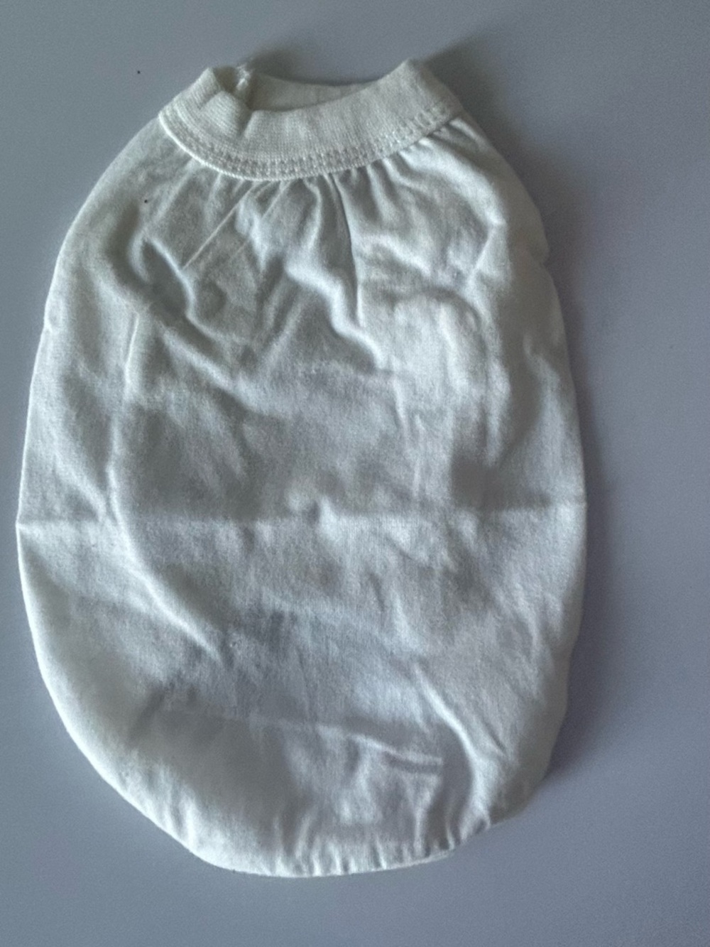 Plain White Cotton pet outfit size XS
